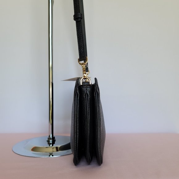 MICHAEL KORS Jet Set Travel LG Triple Gusset Pebbled Leather Crossbody- 🎈⭐$128. - Picture 8 of 16